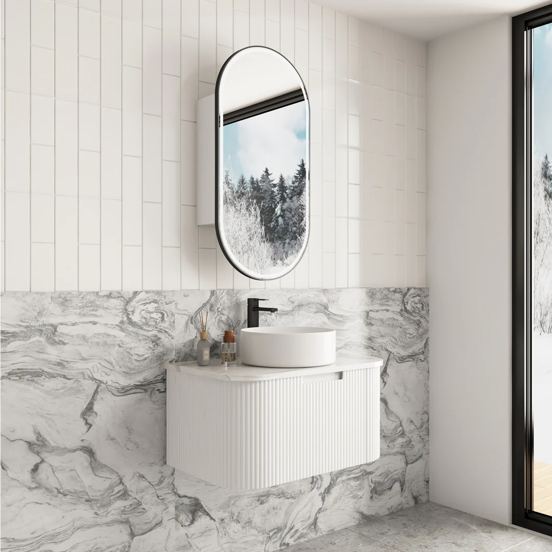Aulic Savio 750 Cabinet With Cato Flat Stone Top