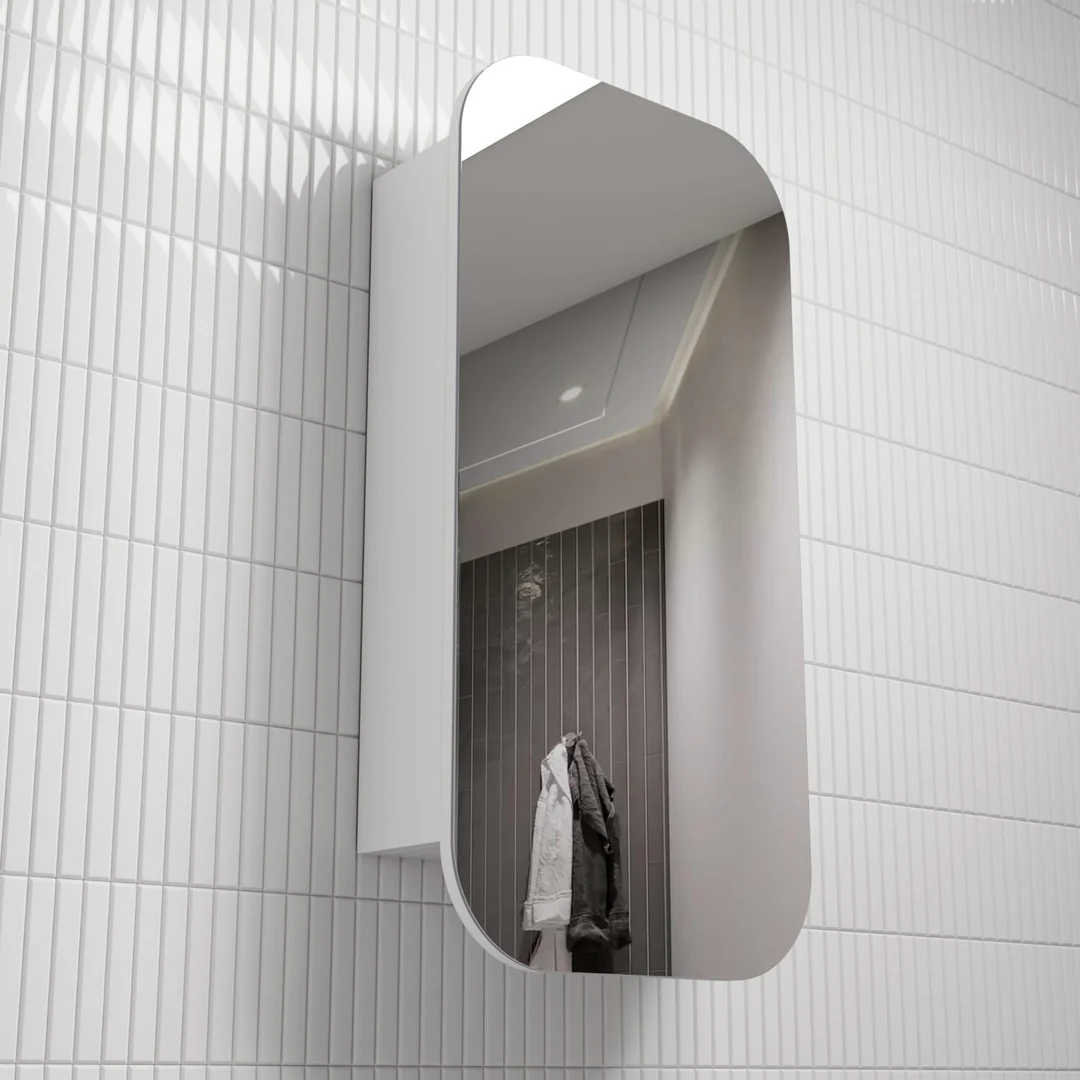 Aulic Vienna Shaving Cabinet Matte White - Image 2