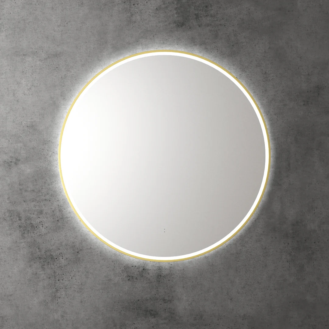 Aulic Windsor Round Led Mirror 903X903X36 mm Brushed Gold - Image 2