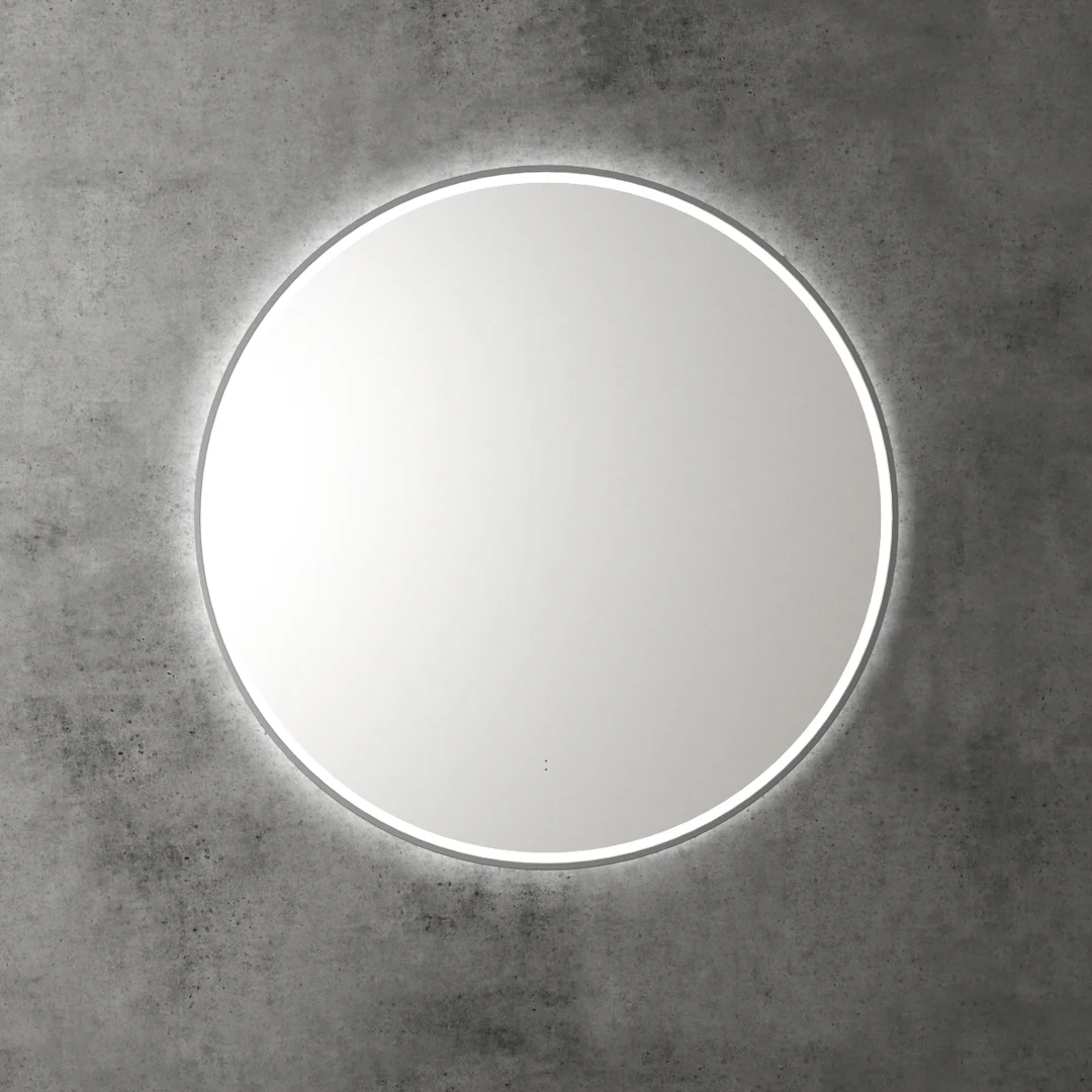 Aulic Windsor Round Led Mirror 903X903X36 mm Gun Metal - Image 2
