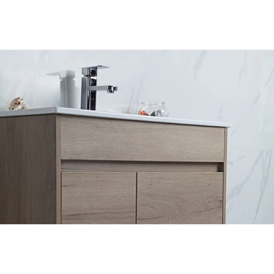 Aulic York 750mm Freestanding Vanity - Mini Ceramic Top (Left Hand Drawer) - Image 4