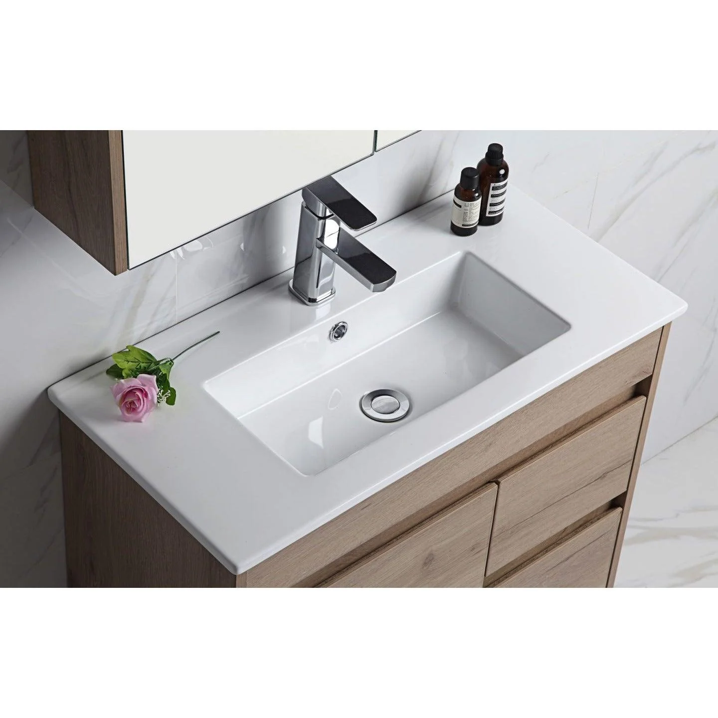 Aulic York Wall Hung Finger Pull Cabinet Only 880X355X540mm - Image 8