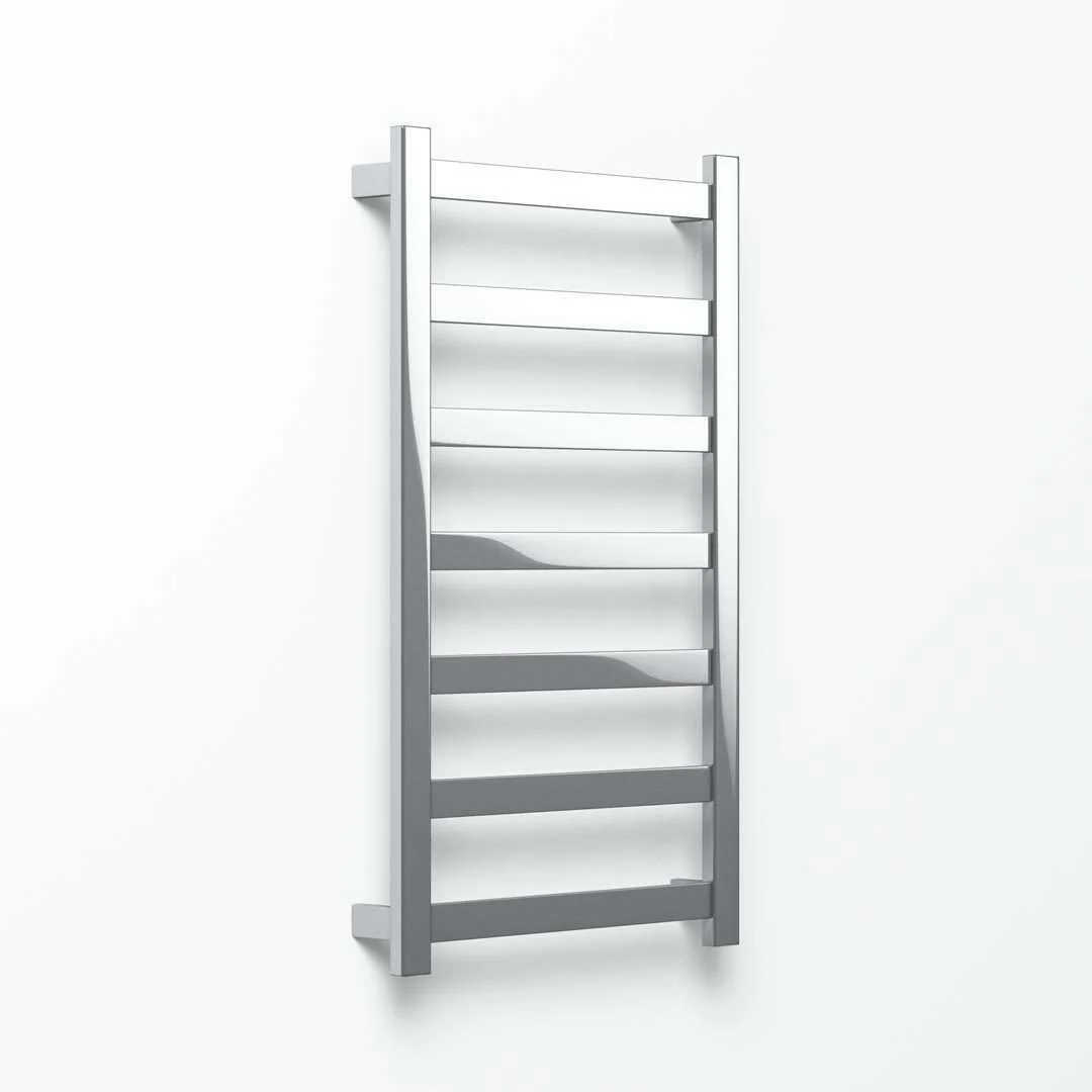 Avenir Hybrid Heated 7 Bar Towel Rail 102X60Cm Mirror Stainless - Image 2