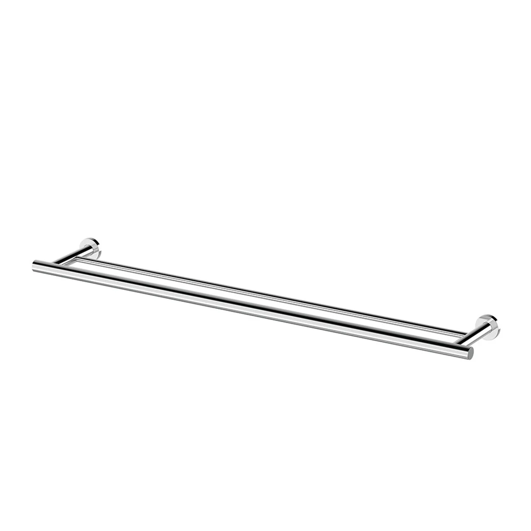 Streamline Axus Double Towel Rail 80cm Brushed Nickel PVD - Image 2