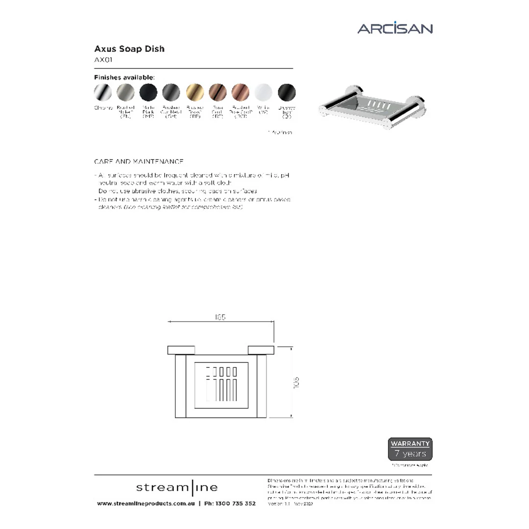 Streamline Axus Soap Dish - Brushed Gun Metal - Image 3