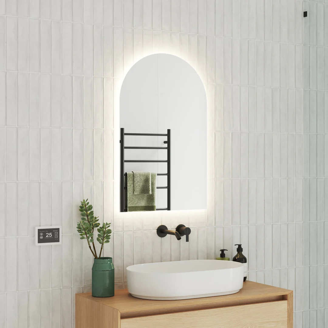 Backlit Arch Shape Mirror With Cool Light 500X800X45Mm 47Wat Includes Mirror Demister - Image 3