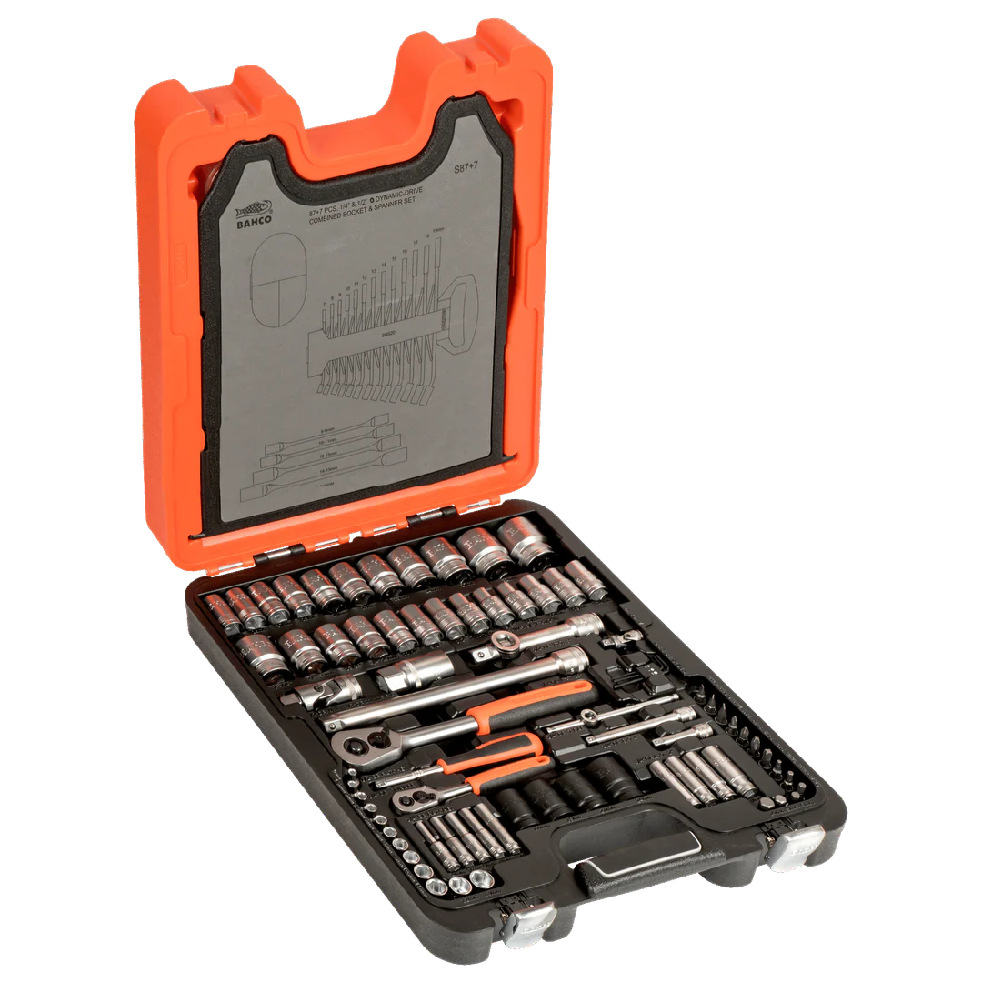 Bahco 94-Piece 1/4" & 1/2" Combination Socket & Spanner Set - Image 3