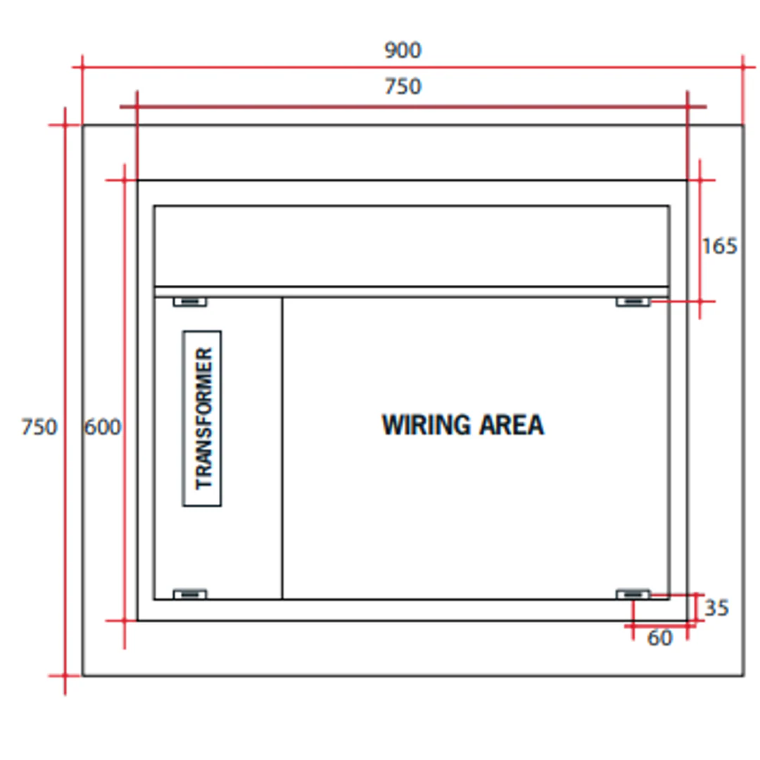 Thermogroup Backlit Rectangular Mirror Without Border Cool 900x750x45mm 55Watts - Includes Mirror Demister - Image 3