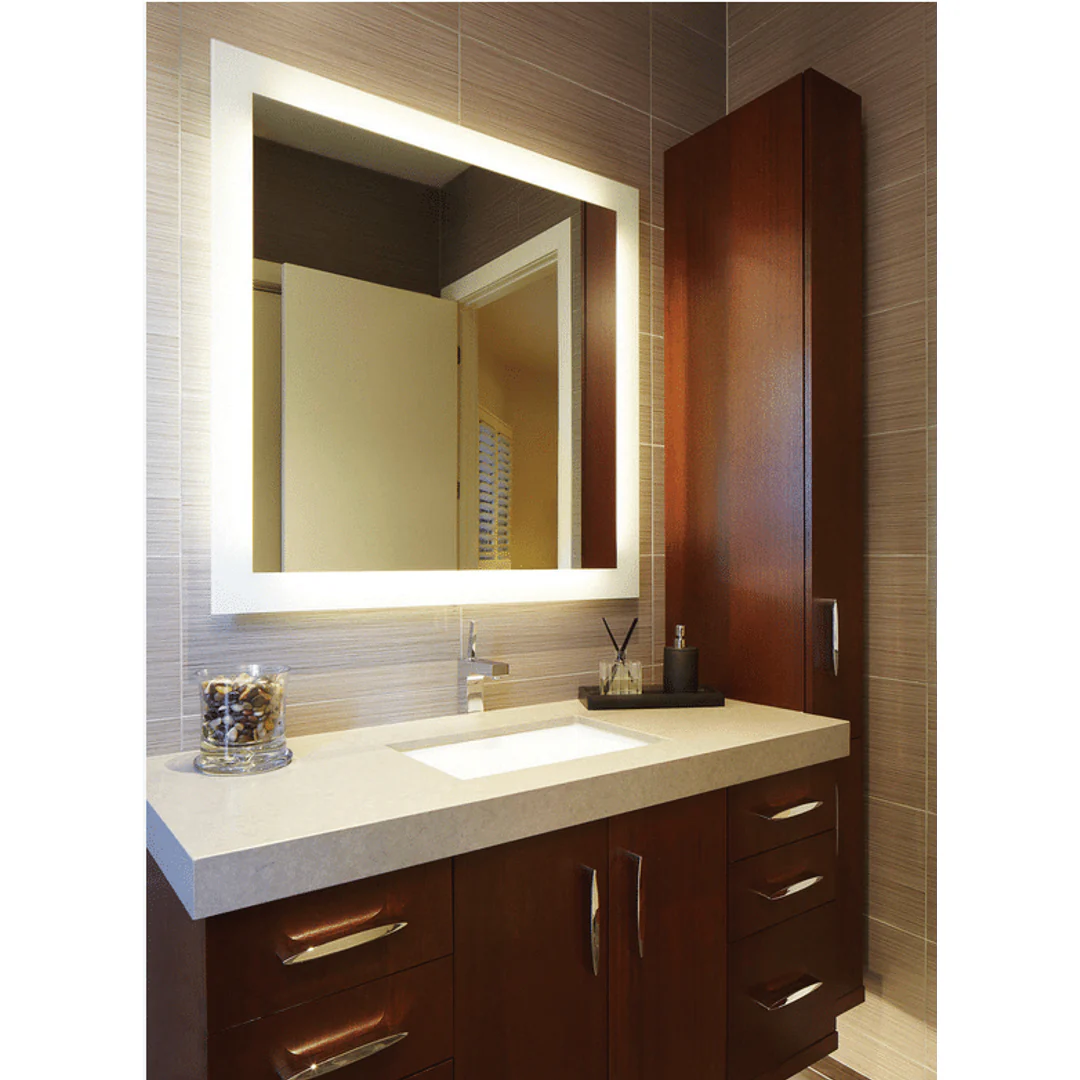 Thermogroup Backlit Rectangular Mirror Without Border Cool Includes Mirror Demister - 1200x800x45mm 103Watts - Image 2