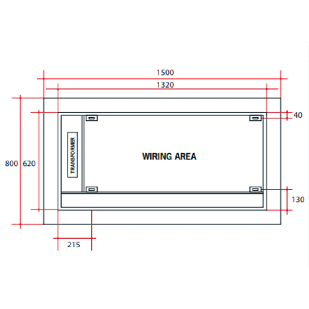 Thermogroup Backlit Rectangular Mirror Without Border Cool Includes Mirror Demister - 1500x800x45mm 115Watts - Image 3
