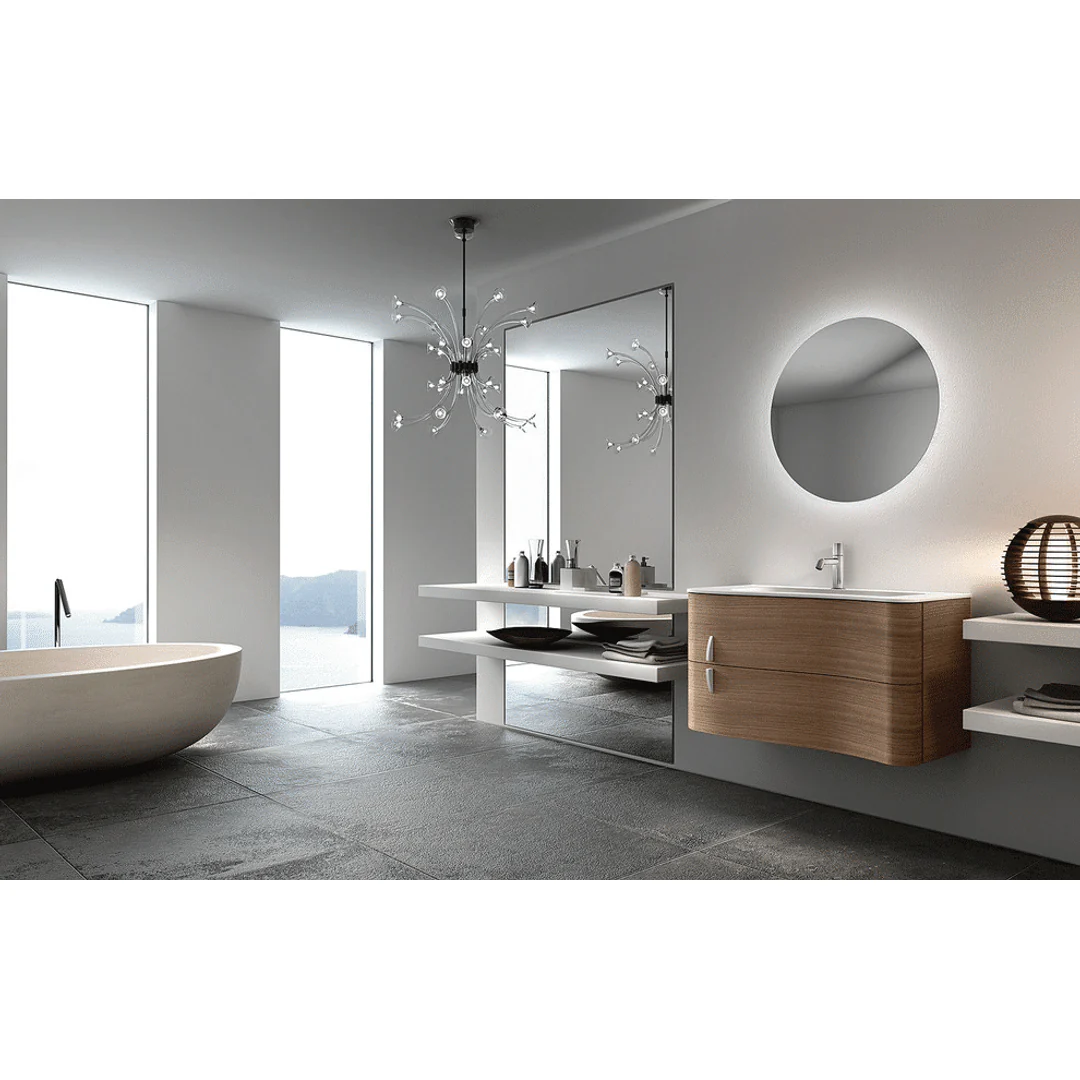 Thermogroup Backlit Round Mirror 600mmØ 41Watts Includes Mirror Demister - Warm Light - Image 4