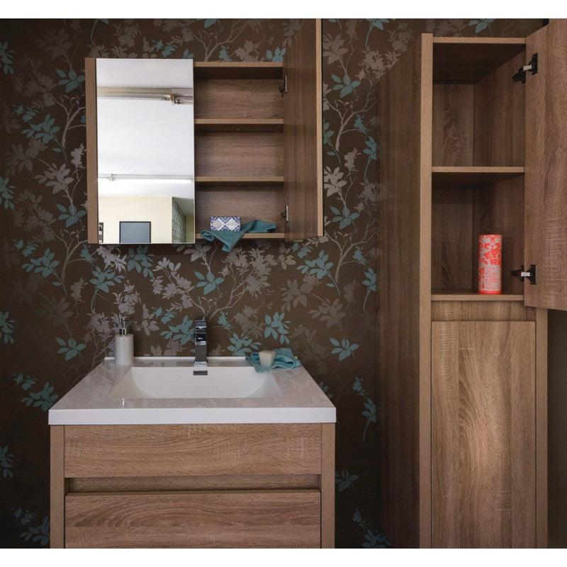 Belbagno Alexandra Mirror Cabinet White Oak 760 X 525 X 500 - Image 3
