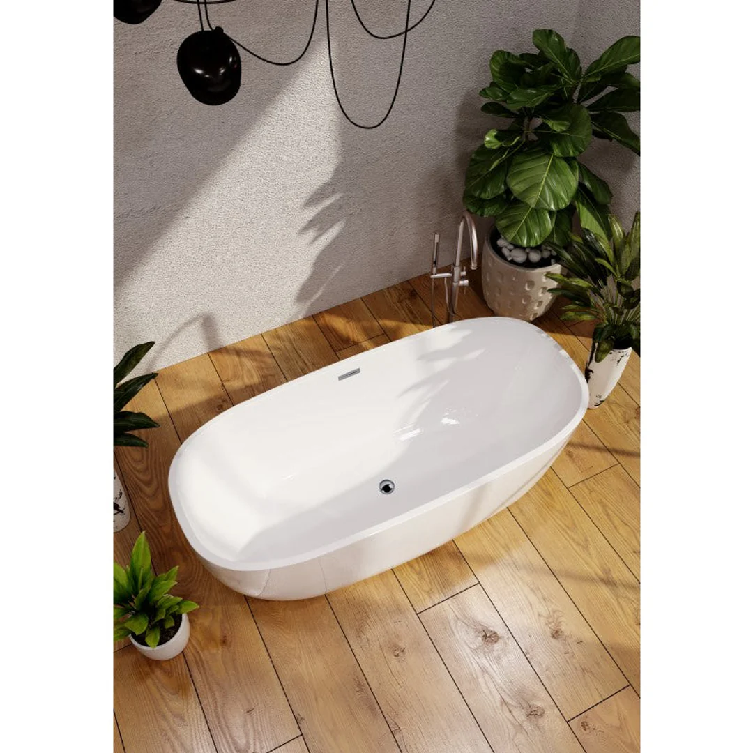 Belbagno Ally Freestanding Bath Gloss White 1700mm - Image 3