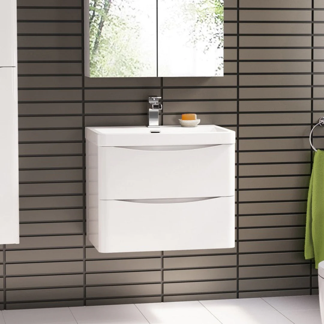 Belbagno Ancona 600mm Wall Hung Vanity Gloss White 600 X 420 X 450 - Image 6