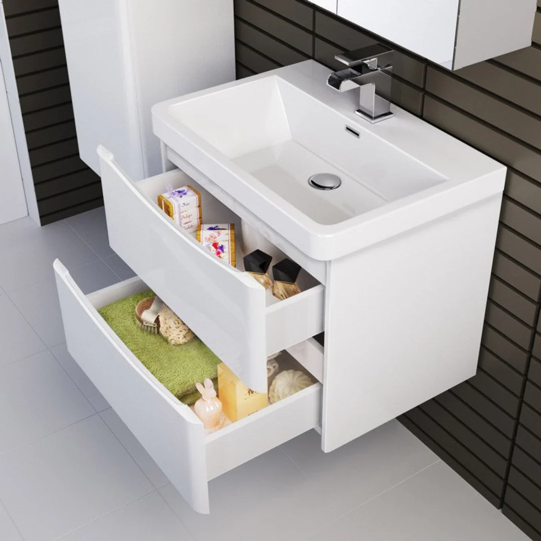 Belbagno Ancona 600mm Wall Hung Vanity Gloss White 600 X 420 X 450 - Image 8