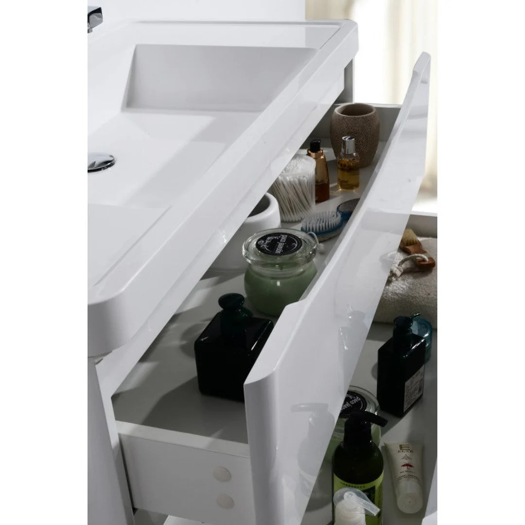 BELBAGNO ANCONA 900MM WALL HUNG VANITY GLOSS WHITE 900 X 480 X 450 - Image 5