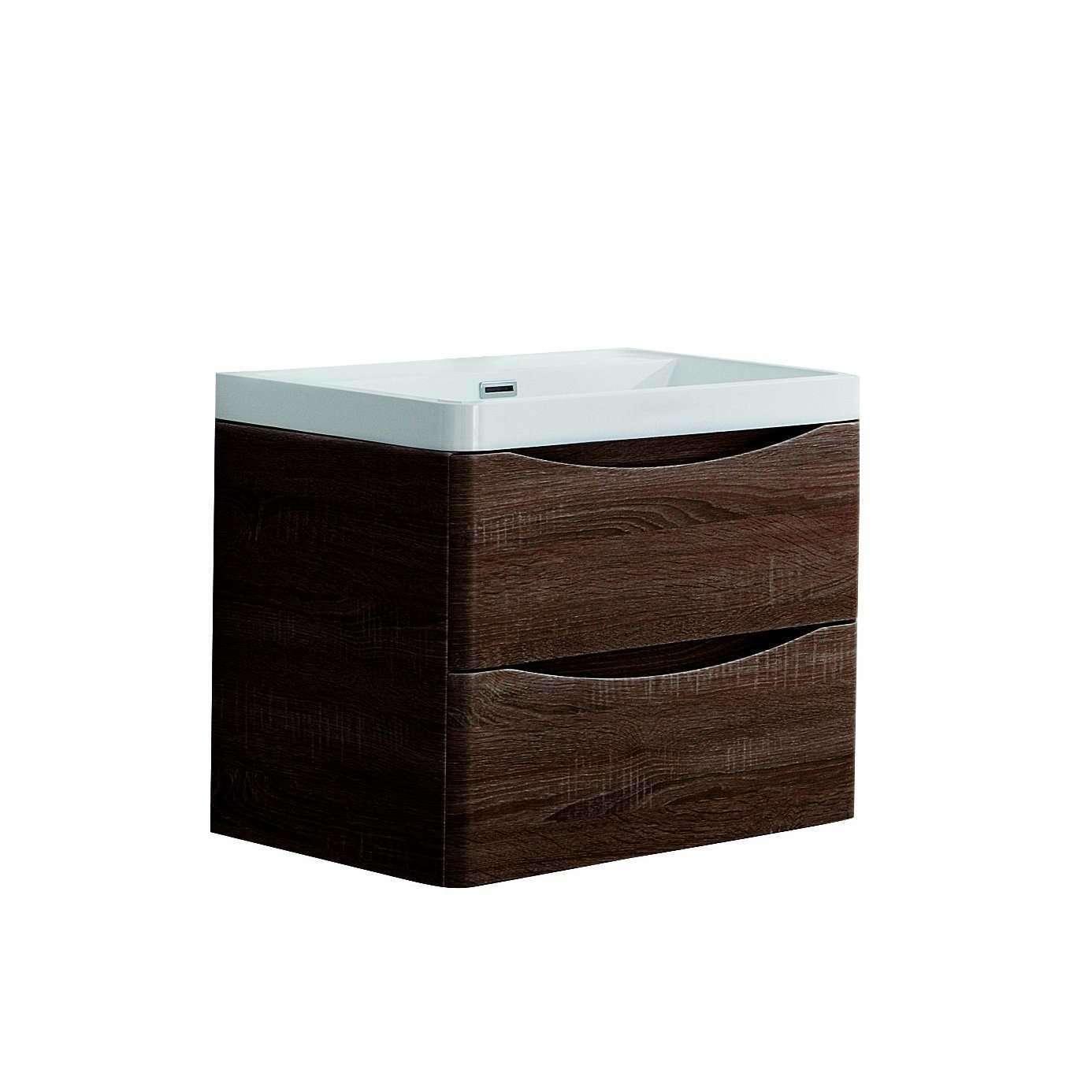 Belbagno Ancona 600mm Wall Hung Vanity Rose Wood 600 X 420 X 450 - Image 6