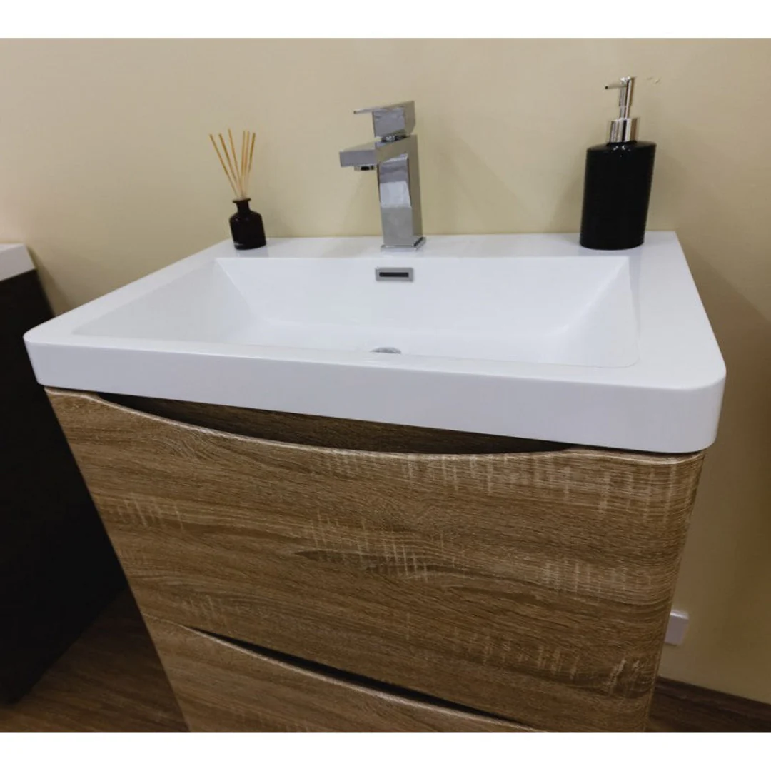 Belbagno Ancona 600mm Wall Hung Vanity White Oak 600 X 420 X 450 - Image 4