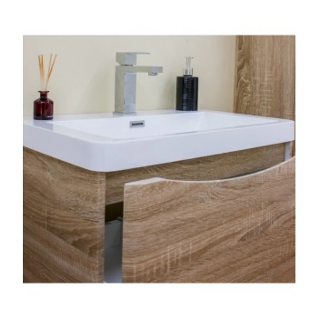 Belbagno Ancona 600mm Wall Hung Vanity White Oak 600 X 420 X 450 - Image 7