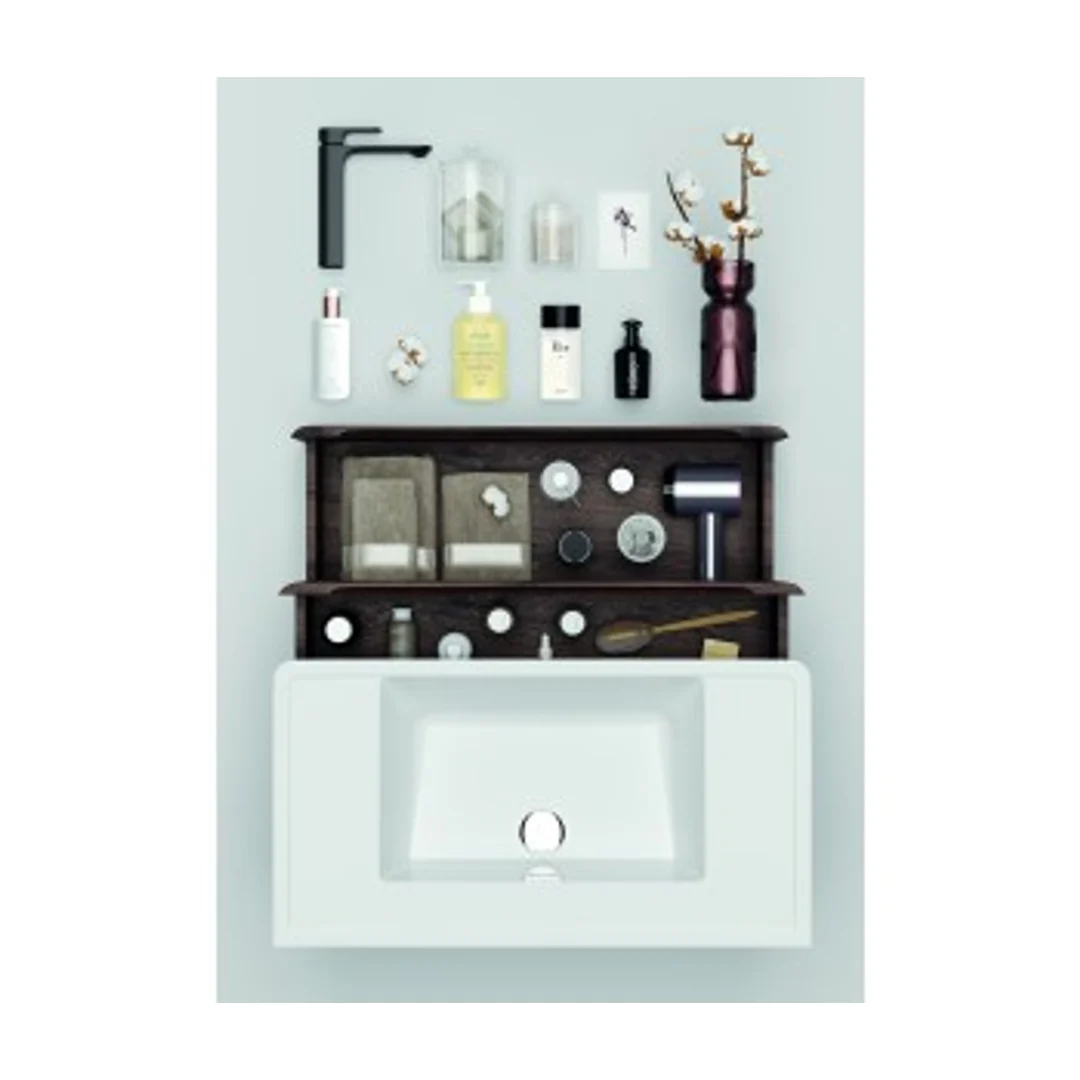 Belbagno Ancona 900mm Wall Hung Vanity Rose Wood 900 X 480 X 450 - Image 4