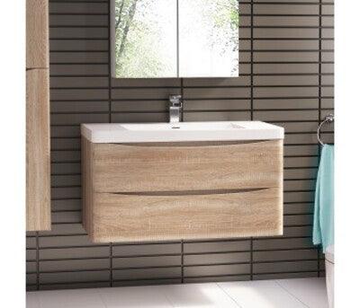 Belbagno Ancona Single 1200mm Wall Hung Vanity White Oak 1200X480X450 - Image 6