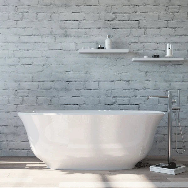 Belbagno Baden Freestanding Bath Gloss White 1500mm