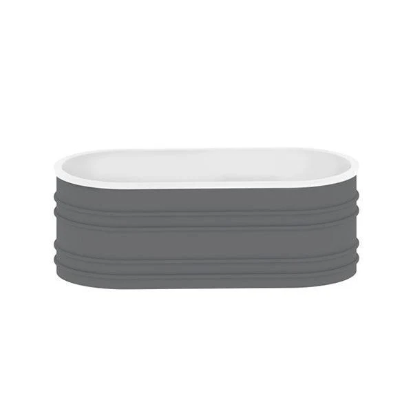 Belbagno Bucciano Freestanding Bath Stone Grey 1675mm - Image 2
