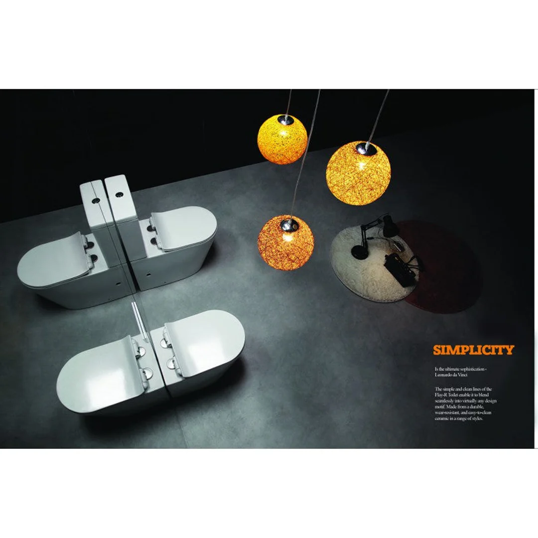 Belbagno Flay-R Rimless Nano Glaze Toilet Suite Bb007Cpr - Image 3