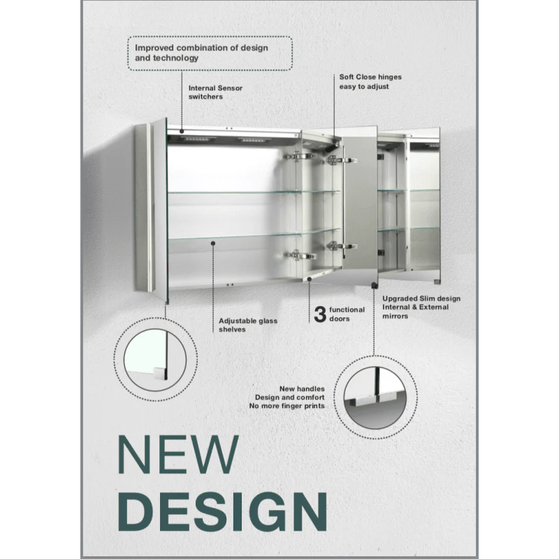 Belbagno Led Shaving Cabinet 500mm Spc-1-500-II - Image 16