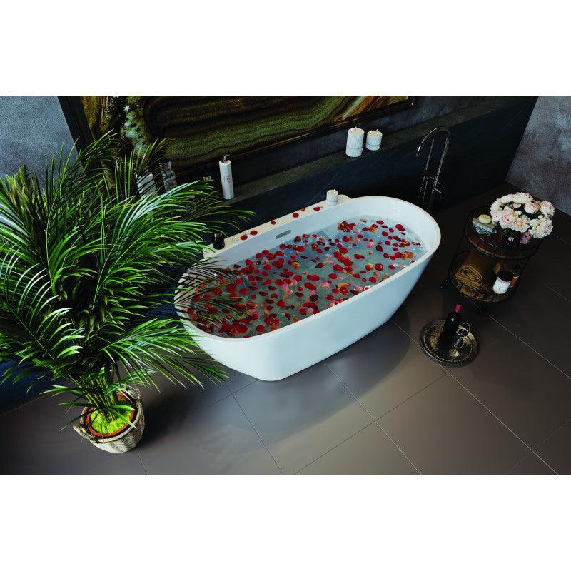 Belbagno Palermo Free Standing Bath Gloss White 1750mm - Image 9