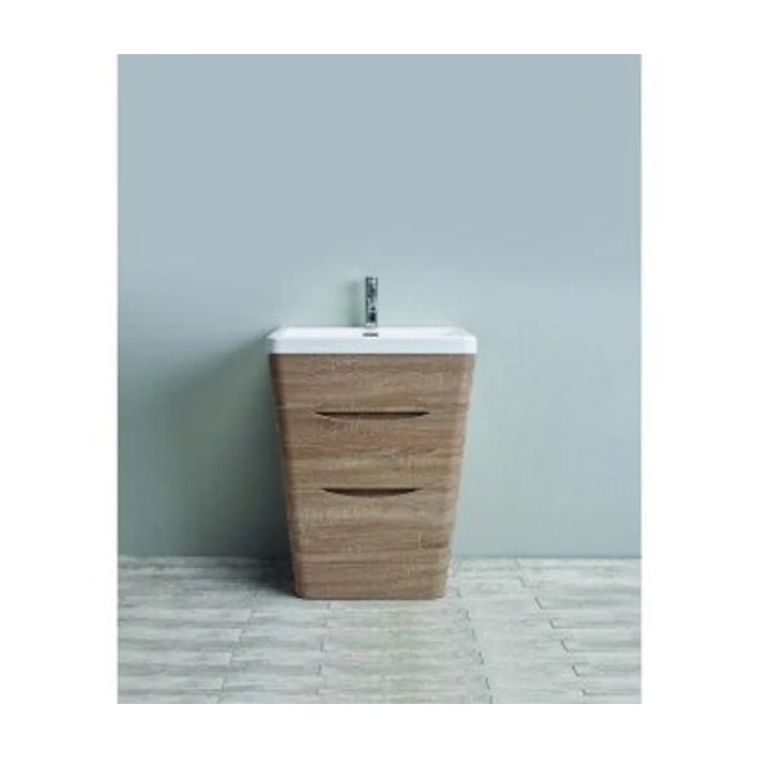 Belbagno Piramid 650mm Floor Standing Vanity White Oak 650 X 520 X 800 - Image 2