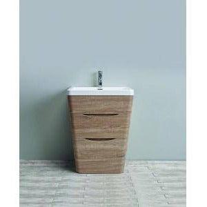 Belbagno Piramid 800mm Floor Standing Vanity White Oak 800 X 520 - Image 5