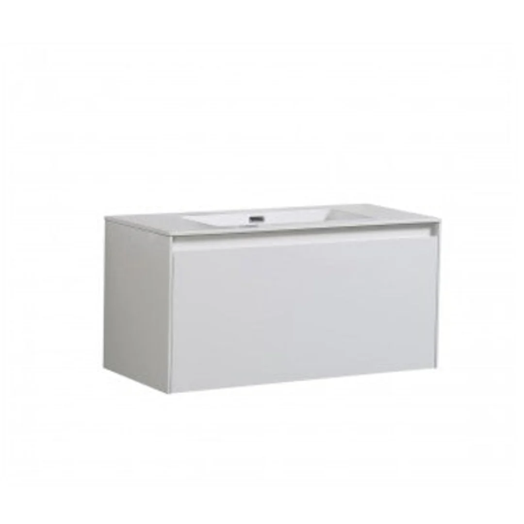 Belbagno Prado 1200mm Wall Hung Vanity Gloss White 1200 X 480 X 450