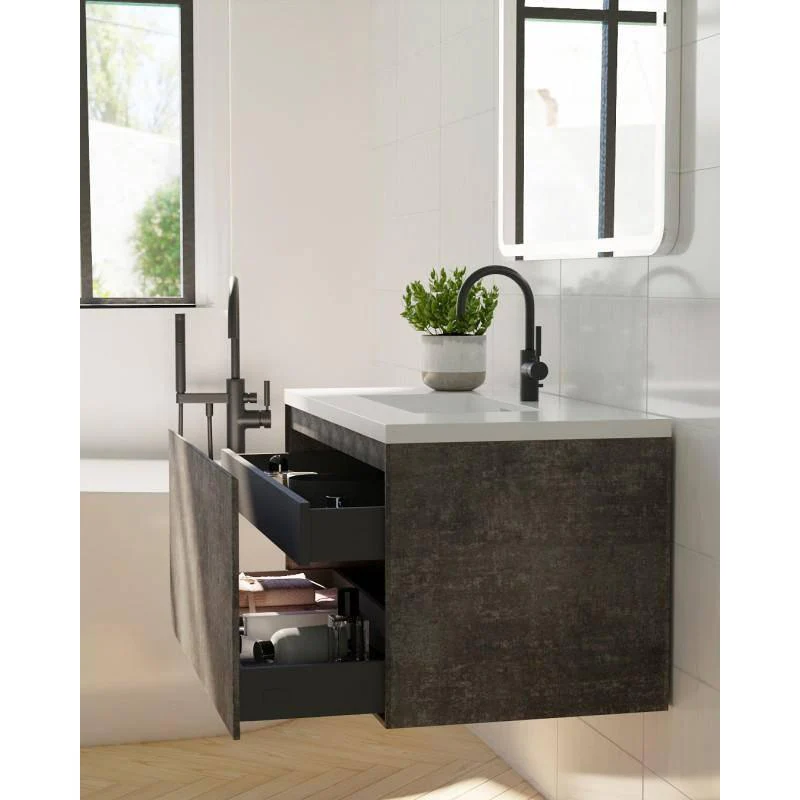 Belbagno Prado 900mm Wall Hung Vanity Maple Oak 900 X 480 X 450 - Image 10