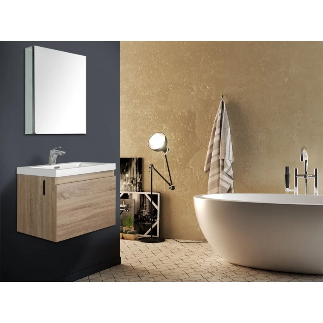 Belbagno Prado 900mm Wall Hung Vanity Maple Oak 900 X 480 X 450 - Image 2