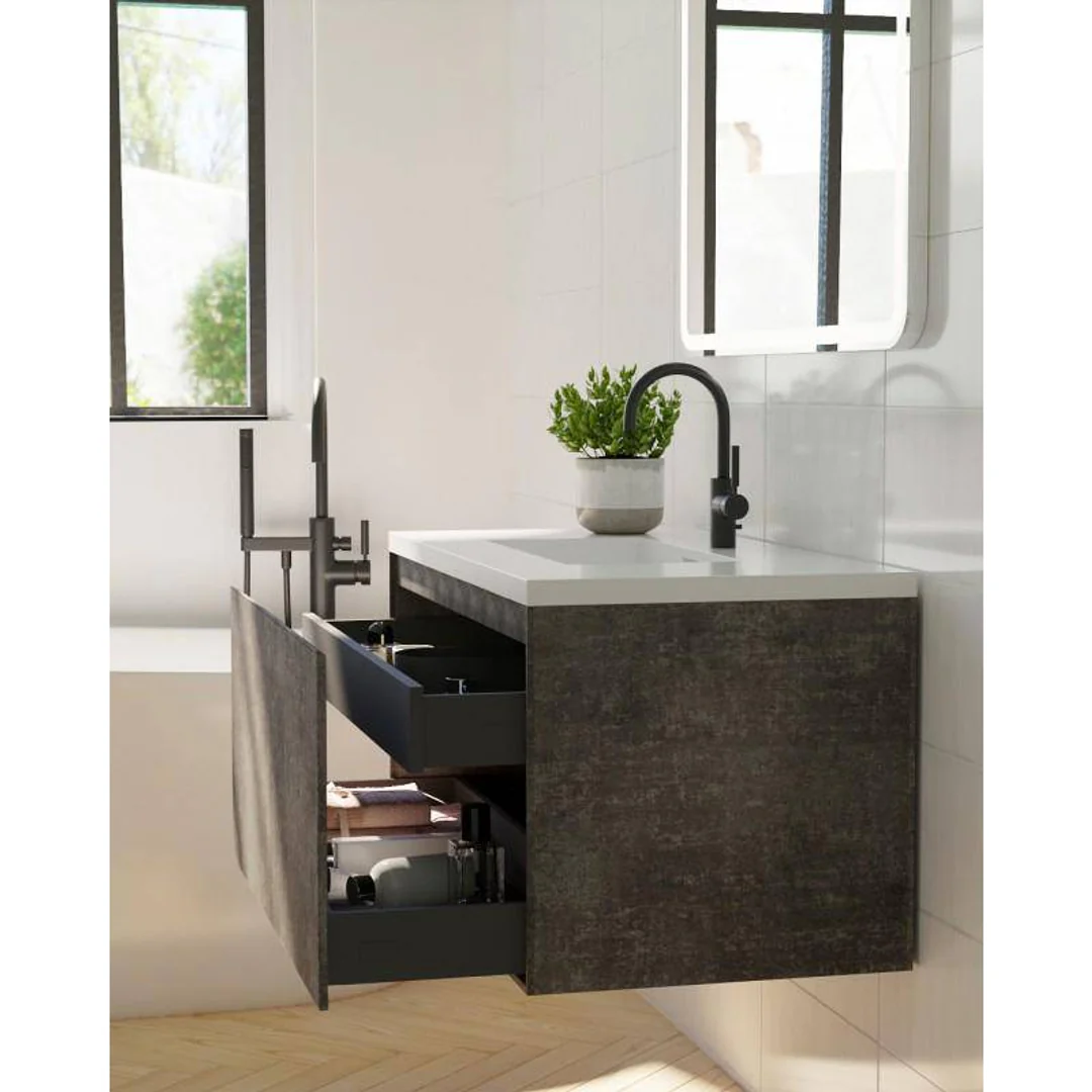Belbagno Prado 900mm Wall Hung Vanity Maple Oak 900 X 480 X 450 - Image 4