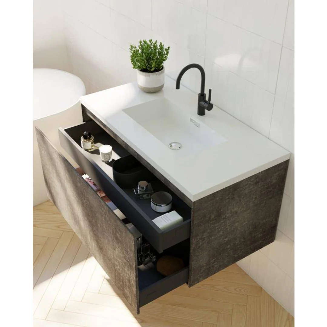 Belbagno Prado 900mm Wall Hung Vanity Maple Oak 900 X 480 X 450 - Image 5