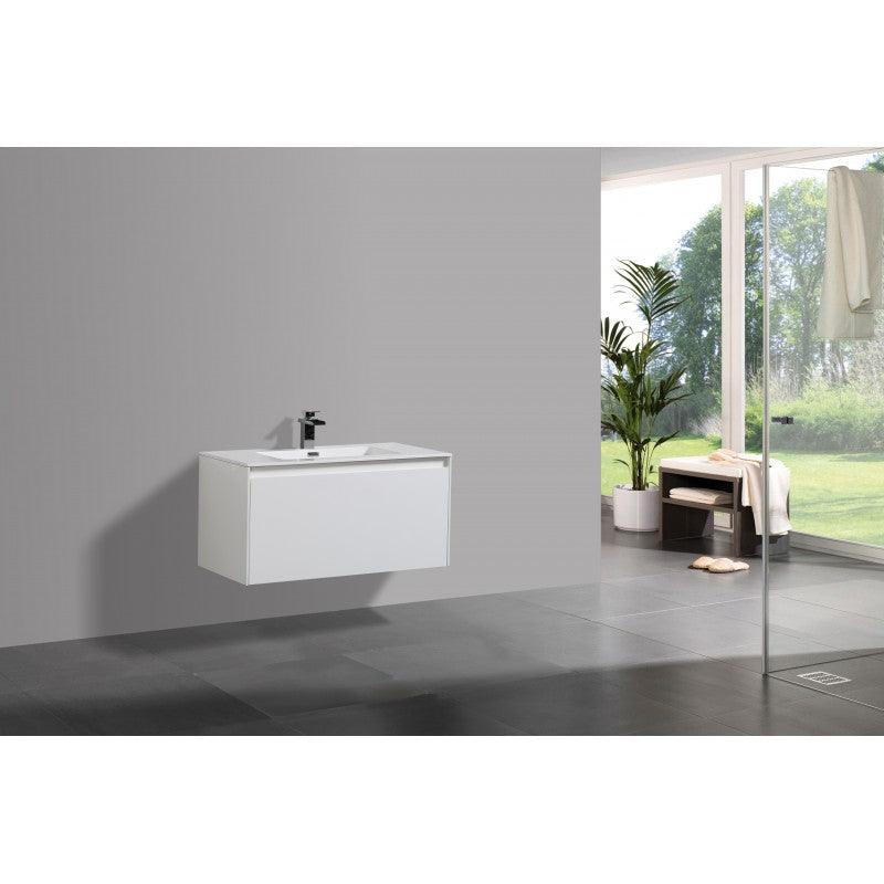 Belbagno Prado Gloss White 750mm Wall Hung Vanity  750 X 480 X 450 - Image 10