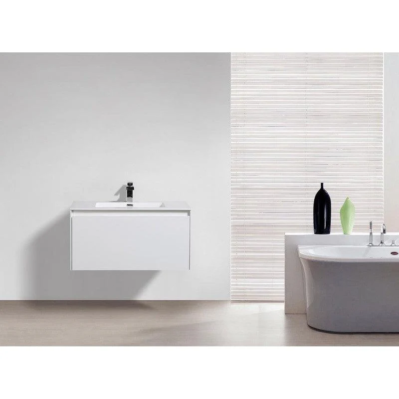 Belbagno Prado Gloss White 750mm Wall Hung Vanity  750 X 480 X 450 - Image 14
