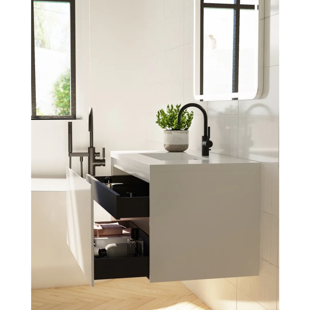 Belbagno Prado Gloss White 750mm Wall Hung Vanity  750 X 480 X 450 - Image 5