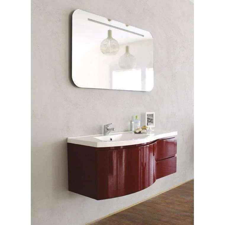 Belbagno Prospero Left 1200mm Wall Hung Vanity Burgundy 1205 X 48 - Image 3