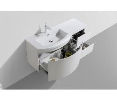 Belbagno Prospero Right 1200mm Wall Hung Vanity Gloss White 1205X480X480 - Image 3
