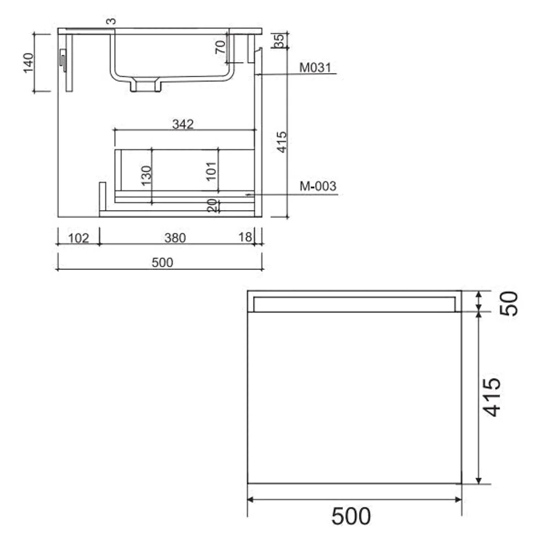 Belbagno Rimini 1000mm Wall- Hung Vanity  Inc Basin - Image 5