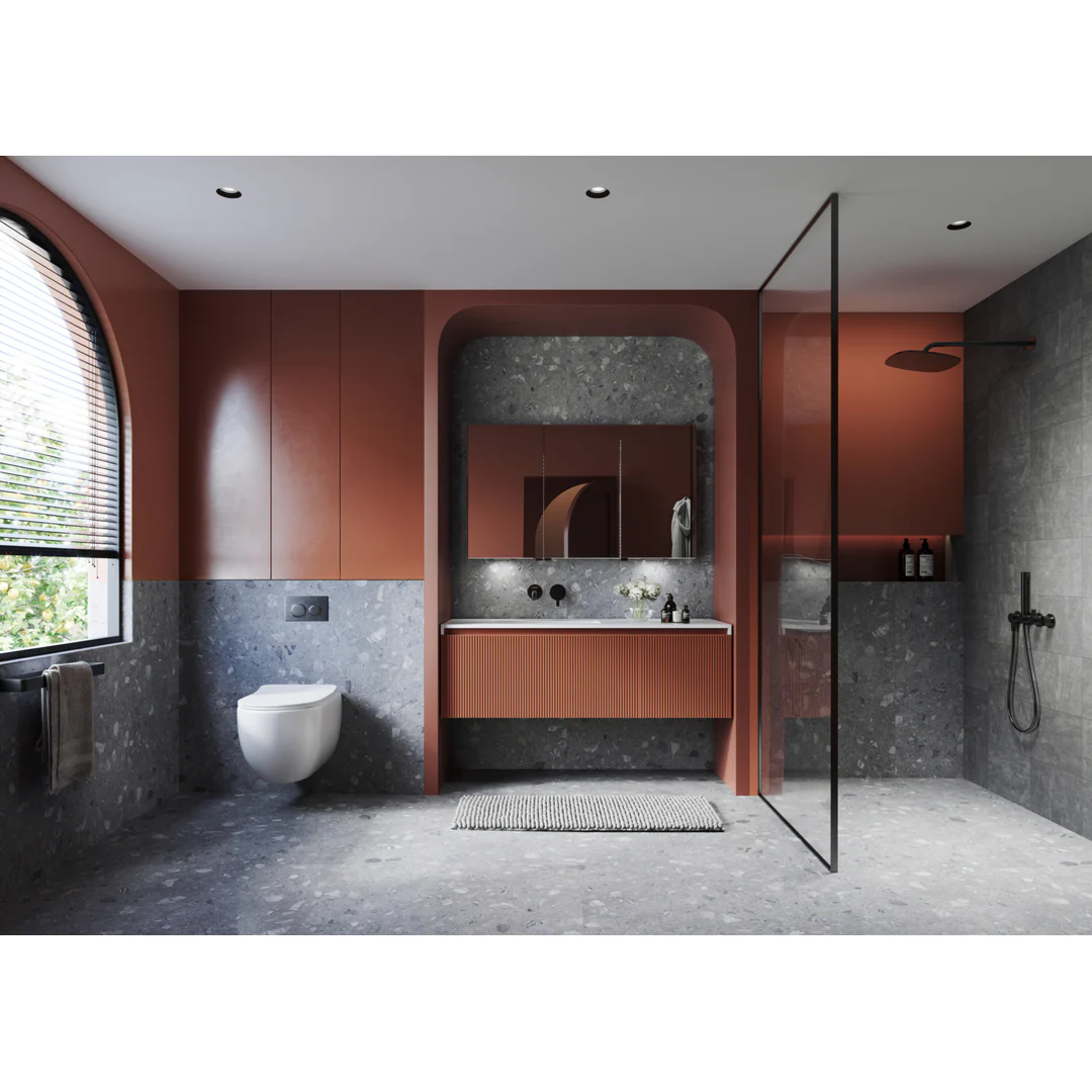 Belbagno Rimini 1200mm Wall Hung Vanity Includes Basin Potters Clay - Image 3