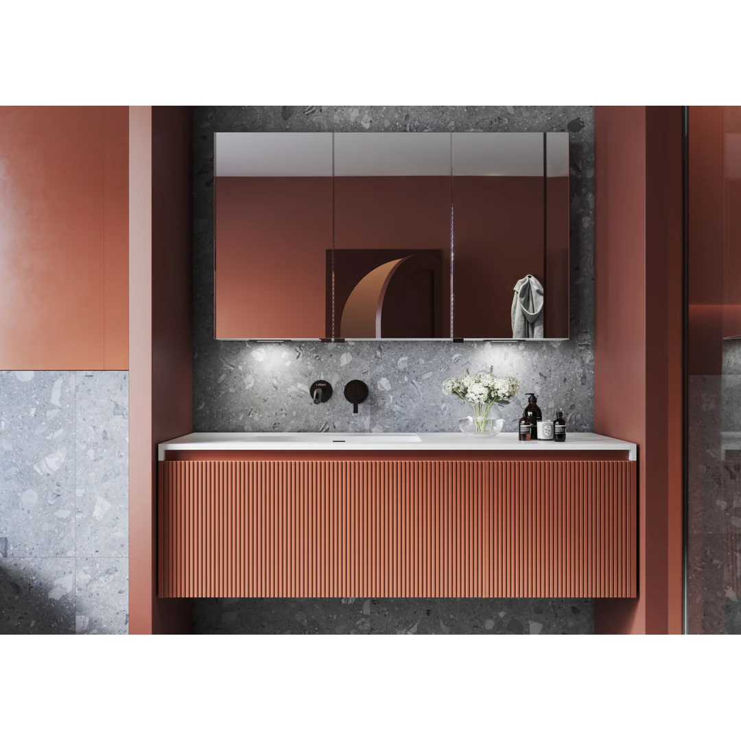 Belbagno Rimini 1200mm Wall Hung Vanity Includes Basin Potters Clay - Image 5