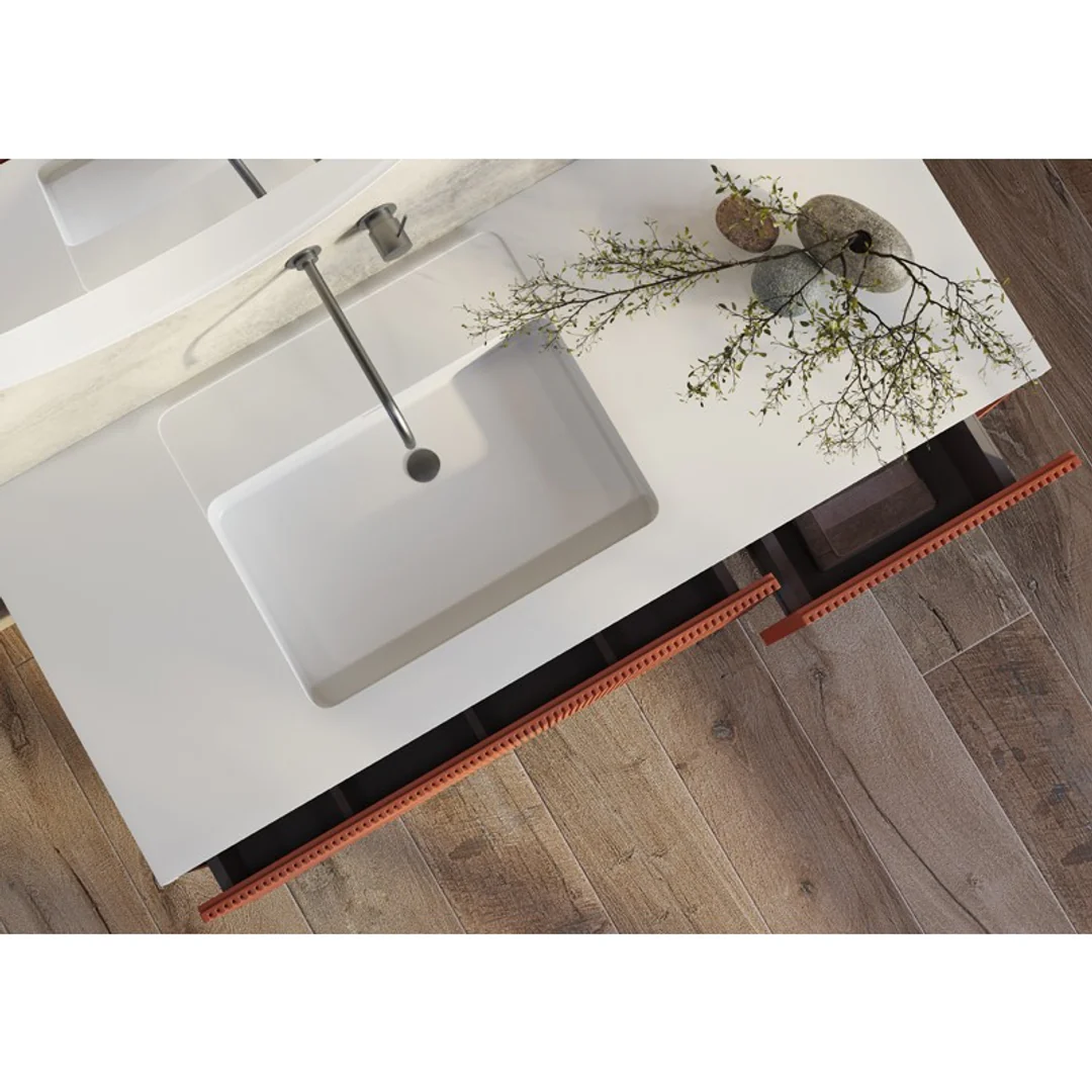 Belbagno Rimini 1200mm Wall Hung Vanity Includes Basin Potters Clay - Image 8