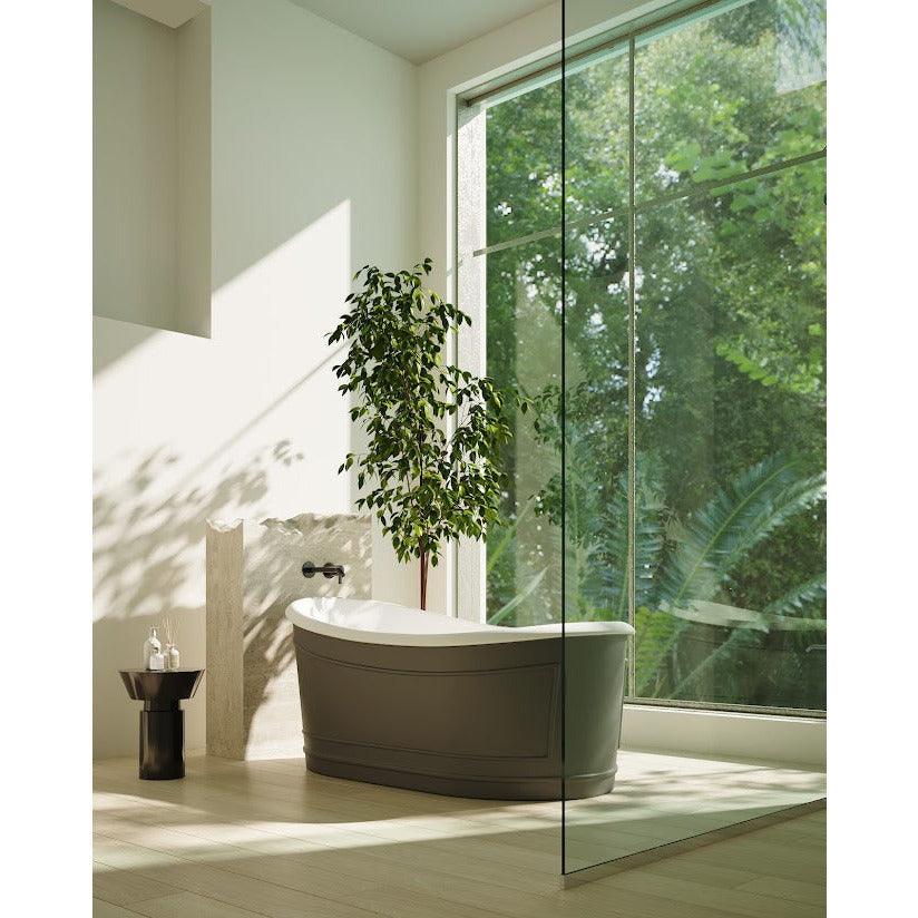 Belbagno Ritz Freestanding Bath Matt Grey  1670mm - Image 5