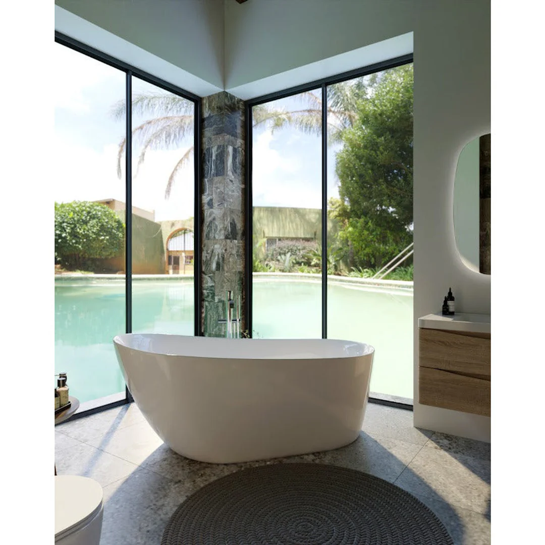 Belbagno Romano F/Standing Bath Gloss White 1500mm - Image 2