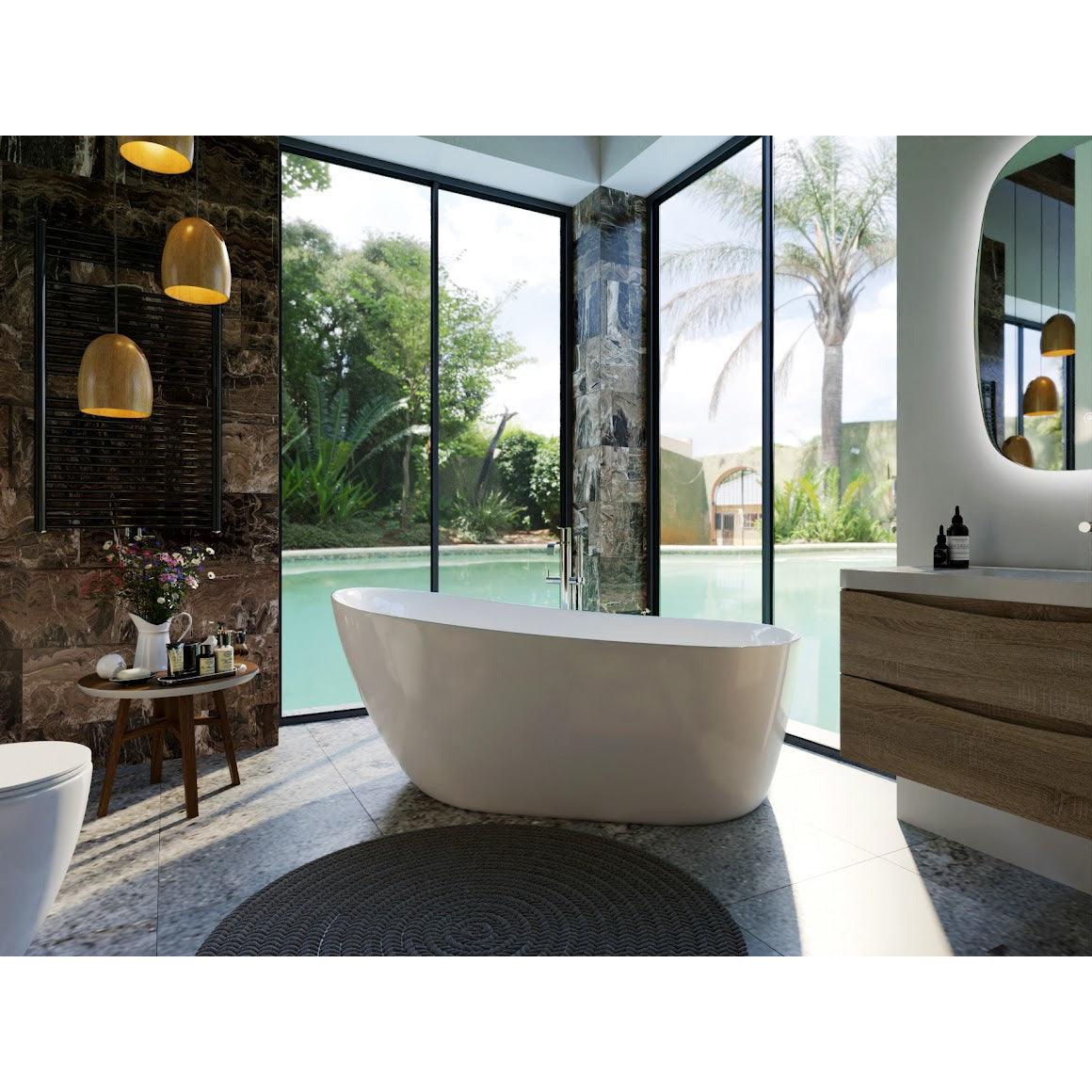 Belbagno Romano F/Standing Bath Gloss White 1700mm - Image 3
