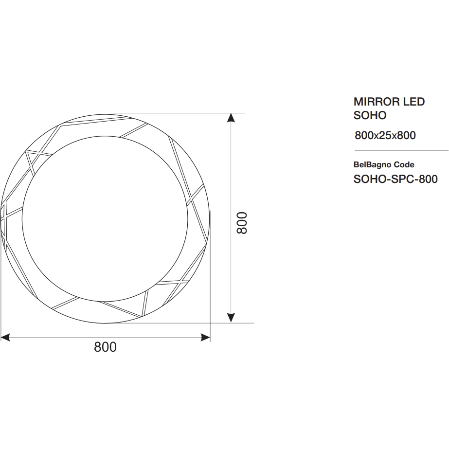 Belbagno Soho Led Backlit Mirror Soho-Spc-800 - Image 9